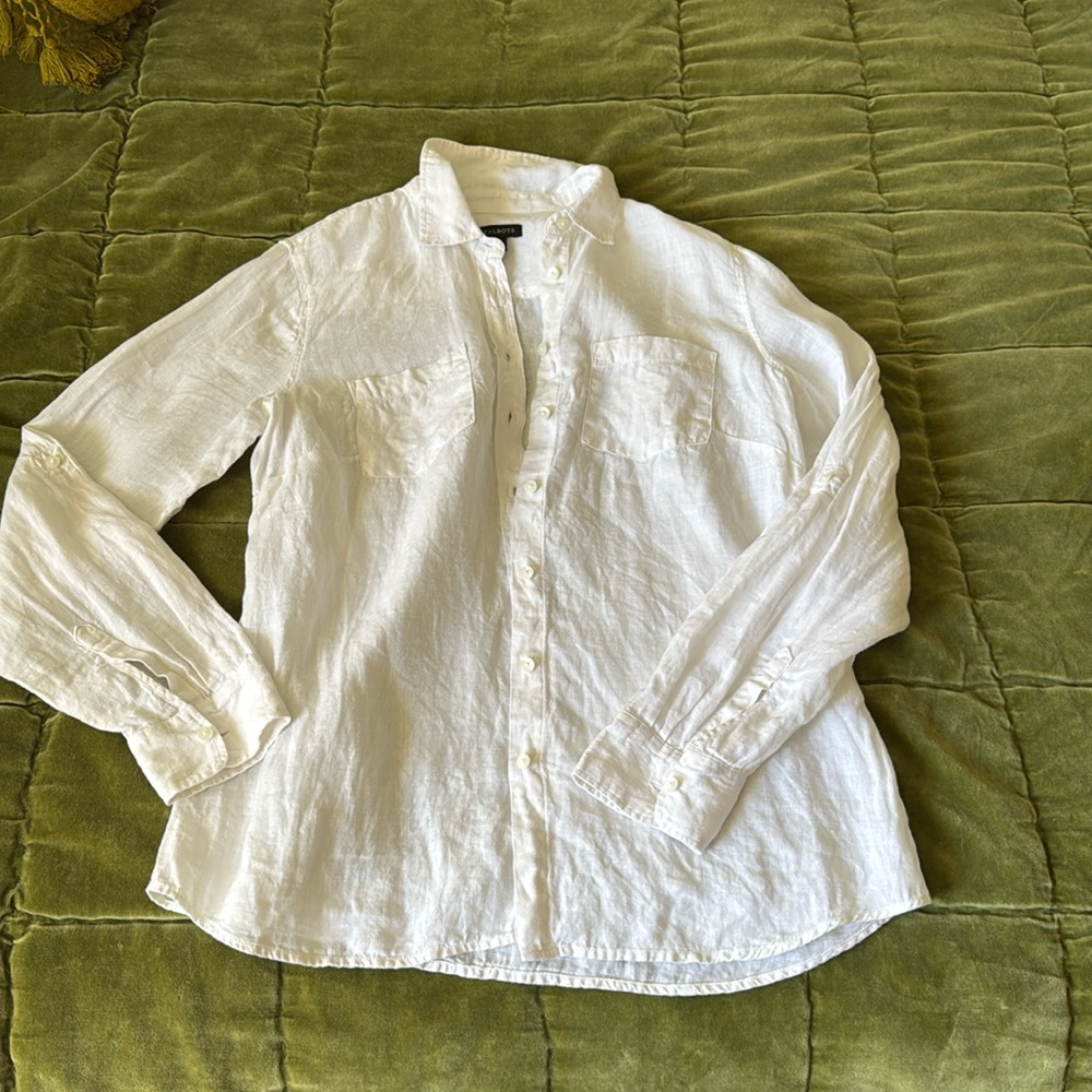 Talbots Linen Button Down